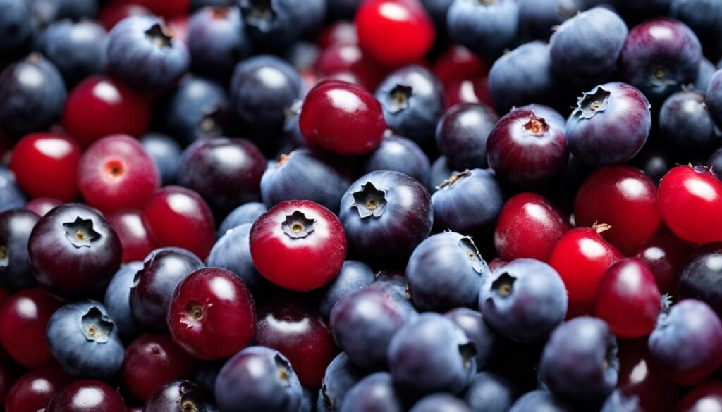 Blueberries with Red Stems