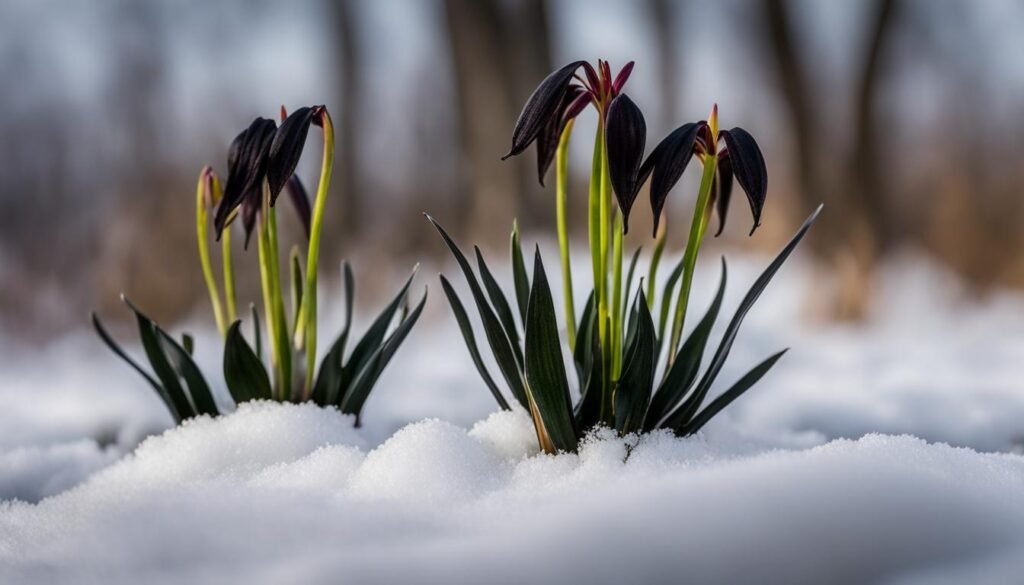 black wizard lilies