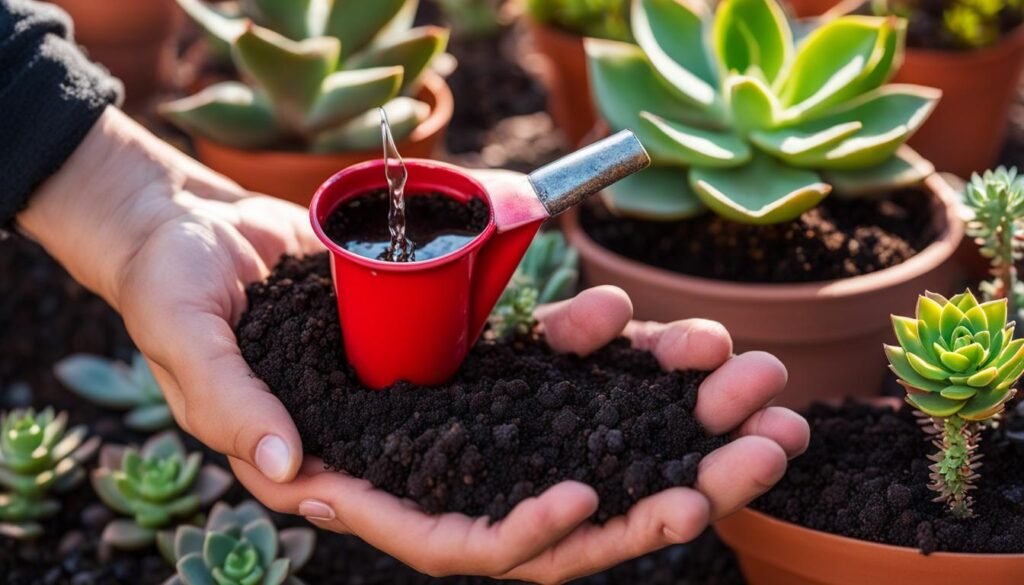 fertilizing red vine succulent