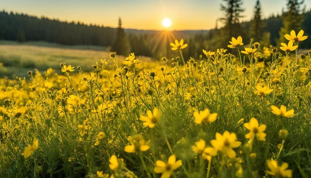 late summer yellow wildflowers