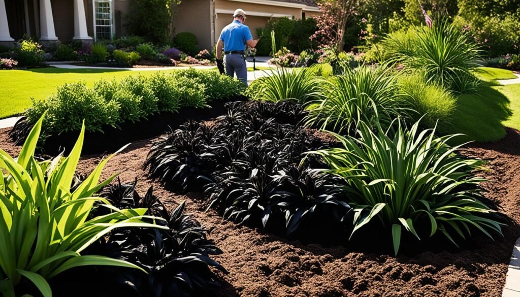 mulching black wizard lilies