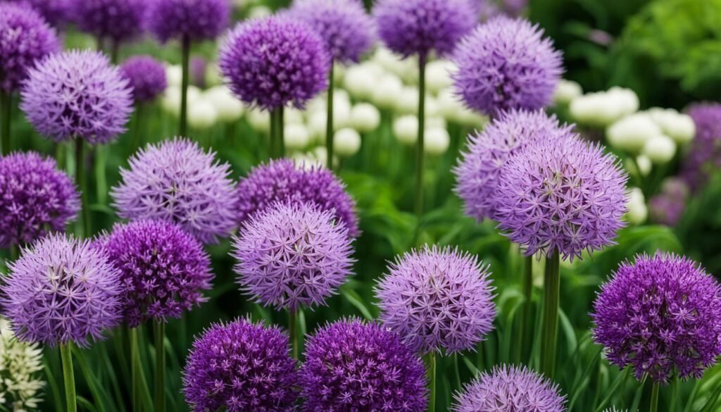 purple alliums