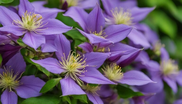 purple bell shaped clematis