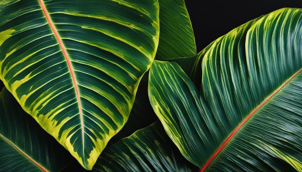 tropical plant leaves