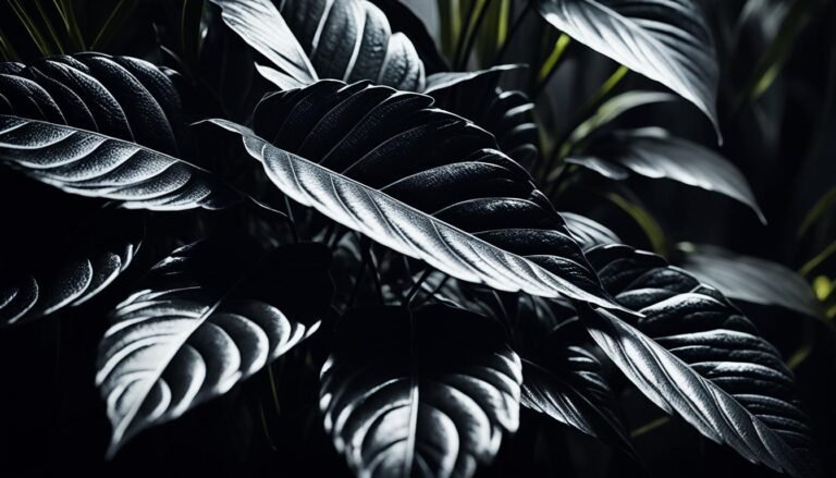 dark leaved house plants