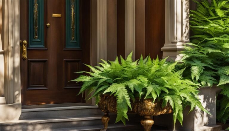 ferns by front door