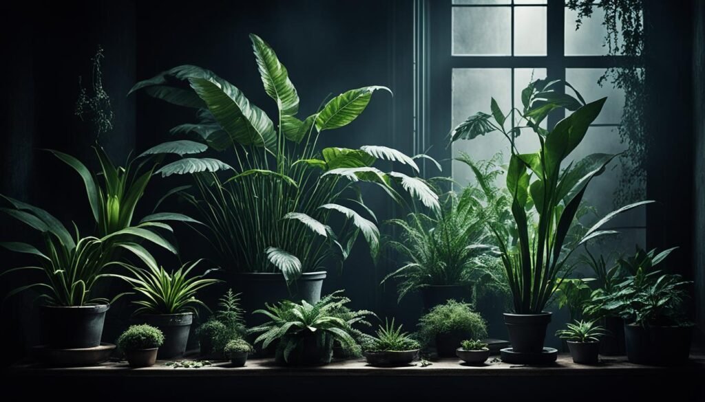 gothic home decor plants