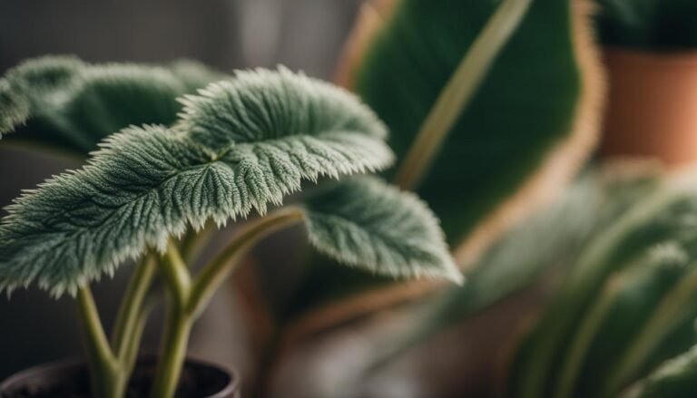 houseplant with fuzzy leaves