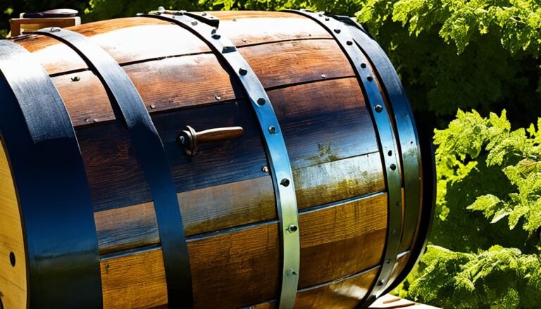 how to protect a wine barrel outside