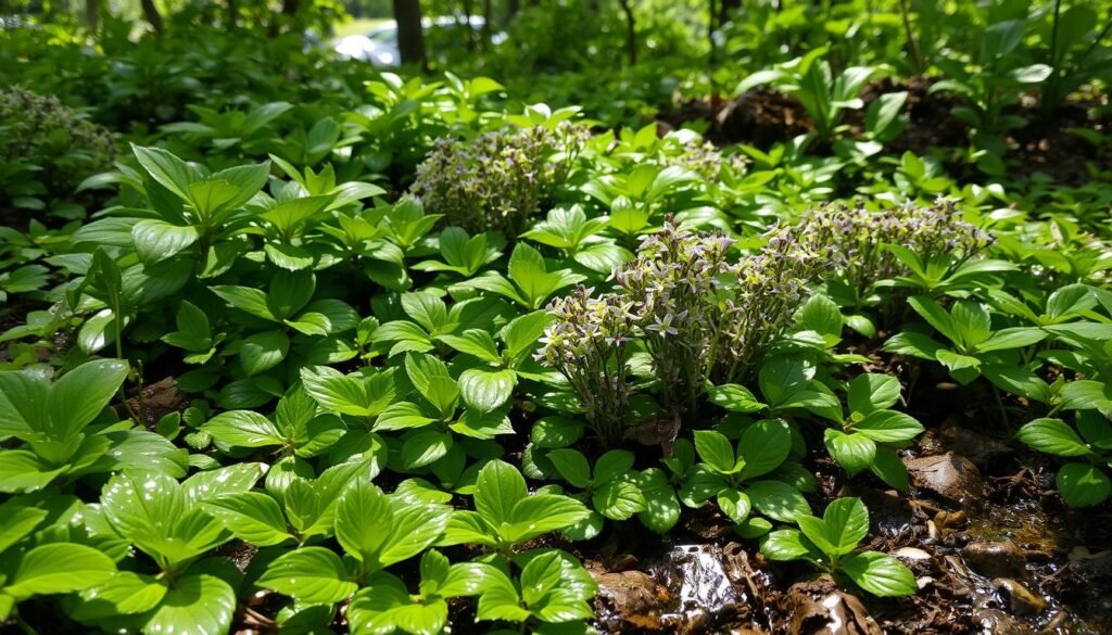 ground cover wet soil