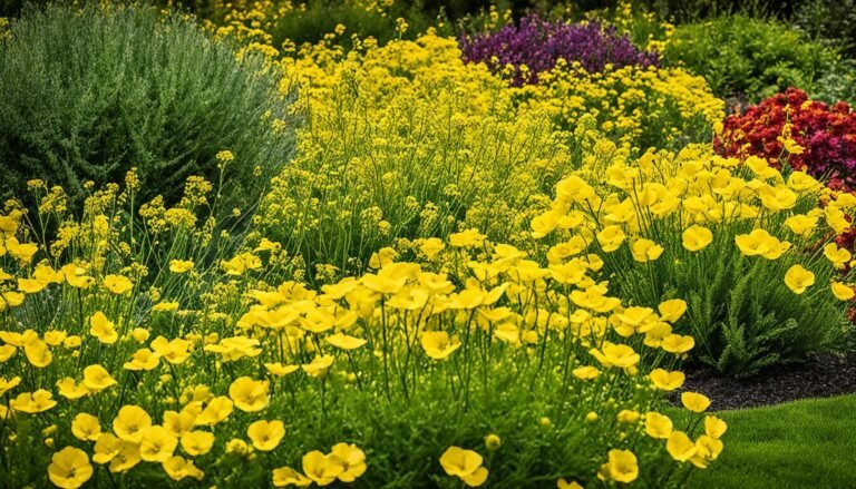 mustard coloured flowers