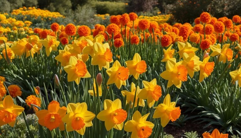 orange and yellow spring flowers