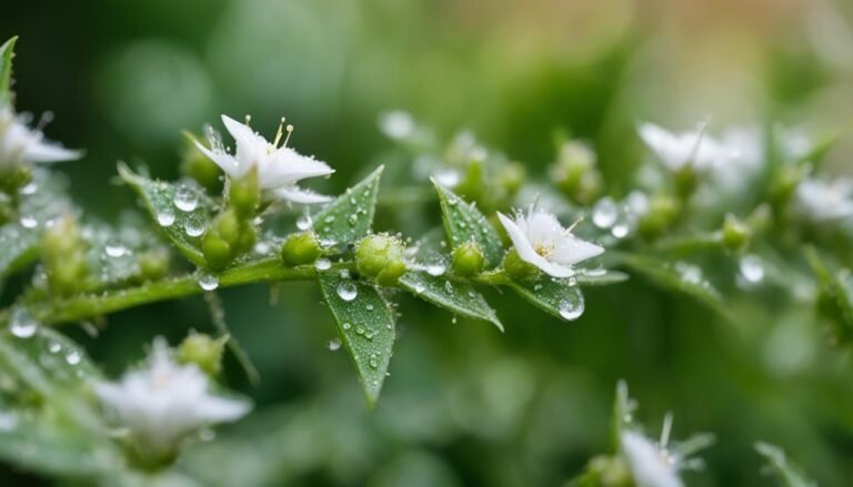 plant with white flowers and thorns