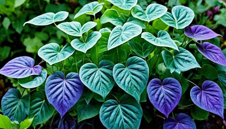 plants with heart-shaped purple leaves