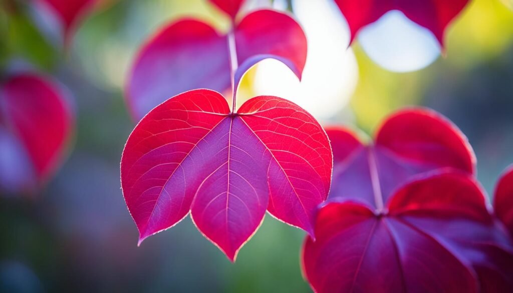 plants with heart-shaped red leaves