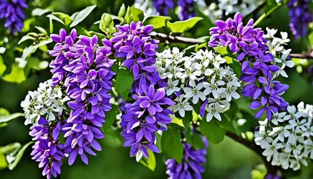 purple flowering shrub