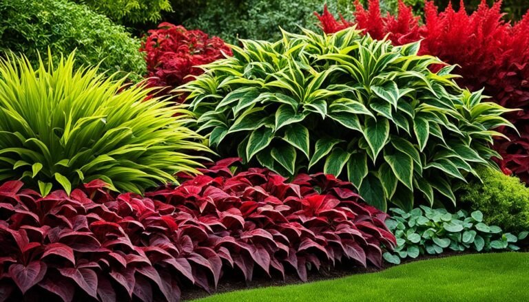 red and green foliage plants