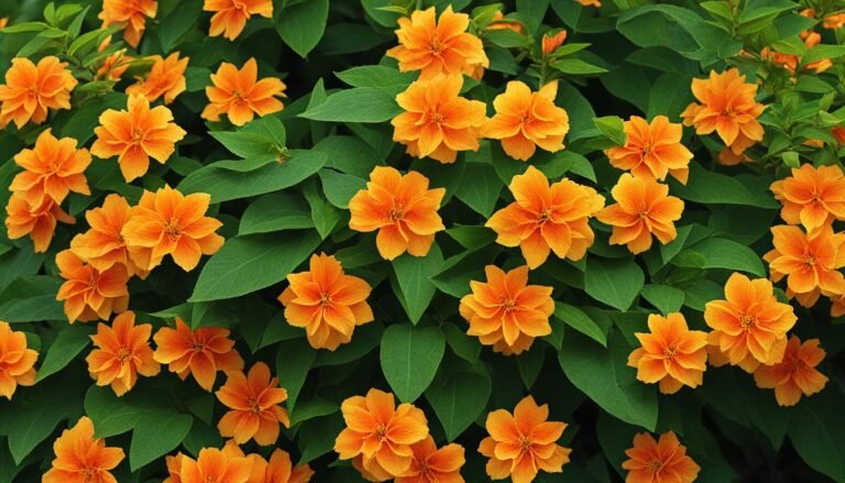 shrub with orange and yellow blossoms