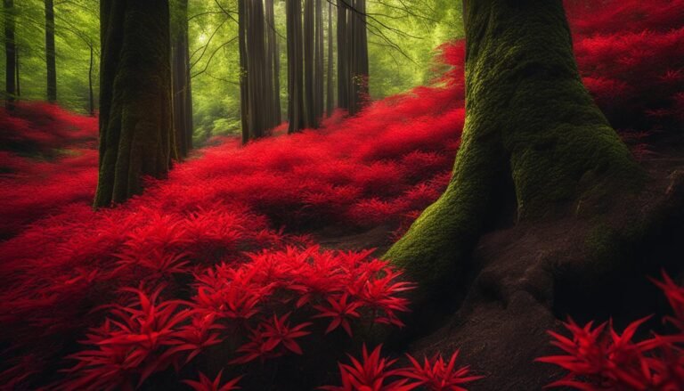 tree with red spiky flowers