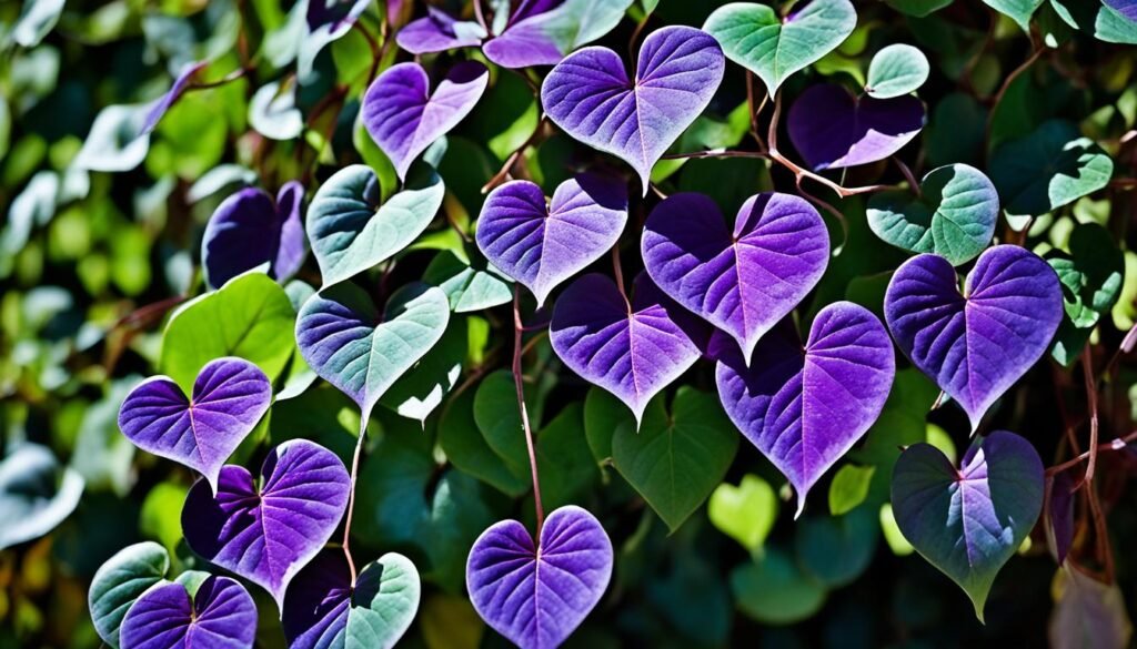 vine with heart-shaped leaves for shade